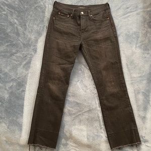 POLO RALPH LAUREN Black CHRYSTIE KICK FLARE CROP Jeans 27